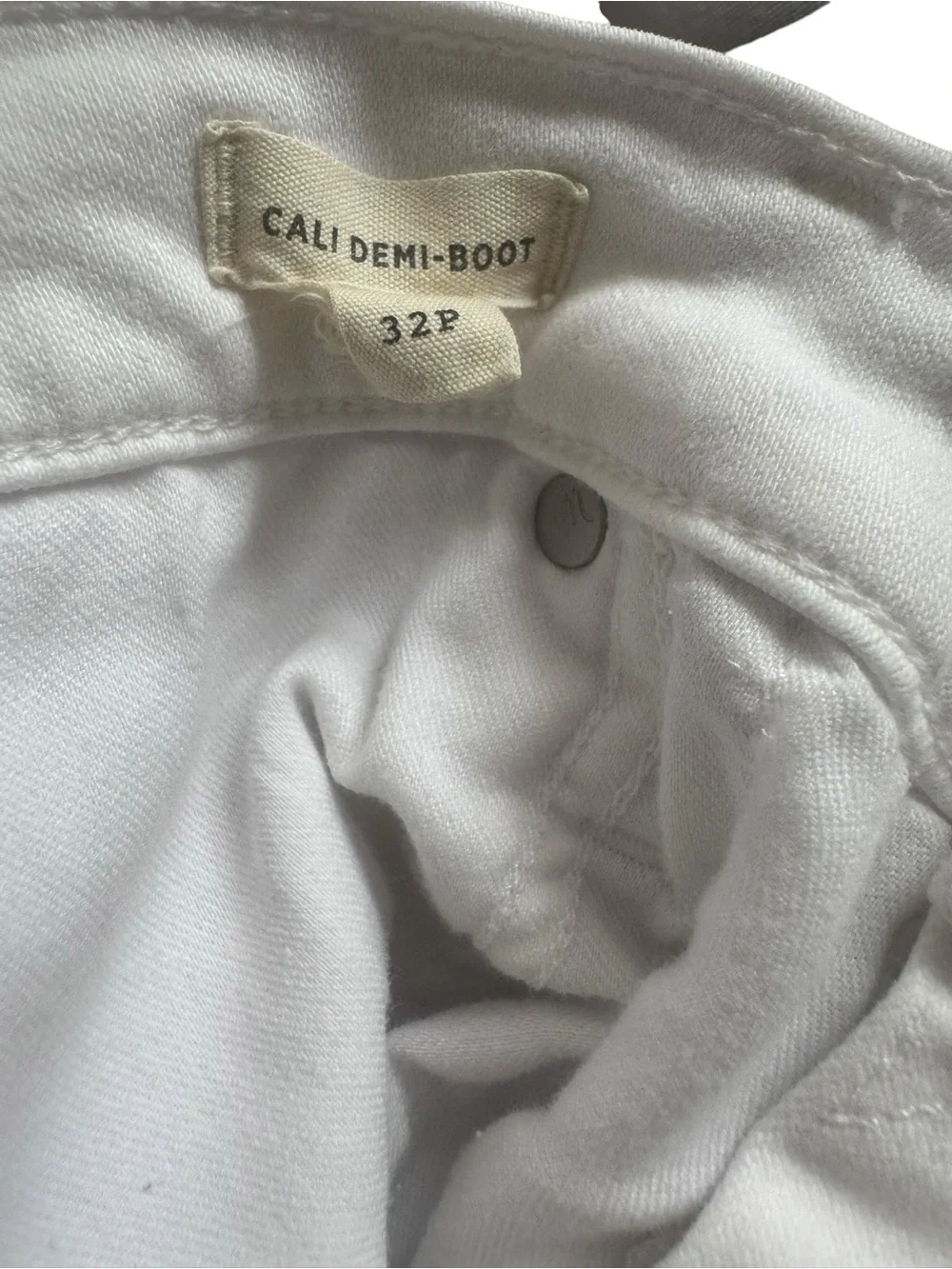 Madewell Women's Cali-Demi Boot White Jeans Size 32P Cropped
